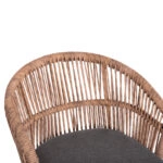ΠΟΛΥΘΡΟΝΑ ΑΛΟΥΜΙΝΙΟΥ ORIN HM6265.01 ΣΚΟΥΡΟ ΓΚΡΙ- P.E.RATTAN ΣΕ ΦΥΣΙΚΟ 65x56x82Υεκ.
