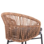 ΠΟΛΥΘΡΟΝΑ ΑΛΟΥΜΙΝΙΟΥ ORIN HM6265.01 ΣΚΟΥΡΟ ΓΚΡΙ- P.E.RATTAN ΣΕ ΦΥΣΙΚΟ 65x56x82Υεκ.