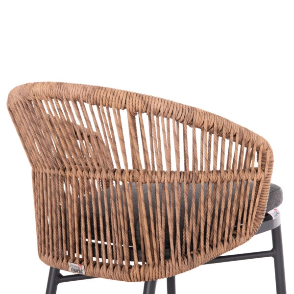 ΠΟΛΥΘΡΟΝΑ ΑΛΟΥΜΙΝΙΟΥ ORIN HM6265.01 ΣΚΟΥΡΟ ΓΚΡΙ- P.E.RATTAN ΣΕ ΦΥΣΙΚΟ 65x56x82Υεκ.