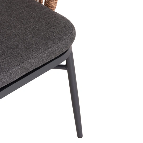 ΠΟΛΥΘΡΟΝΑ ΑΛΟΥΜΙΝΙΟΥ ORIN HM6265.01 ΣΚΟΥΡΟ ΓΚΡΙ- P.E.RATTAN ΣΕ ΦΥΣΙΚΟ 65x56x82Υεκ.