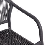 ΠΟΛΥΘΡΟΝΑ ΑΛΟΥΜΙΝΙΟΥ LUCCI HM6266.01 ΣΚΟΥΡΟ ΓΚΡΙ ΣΚΕΛΕΤΟΣ & P.E.RATTAN 58x56x79Υεκ