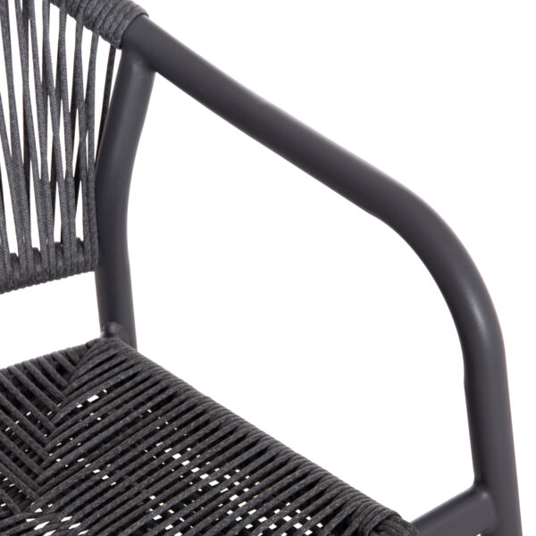 ΠΟΛΥΘΡΟΝΑ ΑΛΟΥΜΙΝΙΟΥ LUCCI HM6266.01 ΣΚΟΥΡΟ ΓΚΡΙ ΣΚΕΛΕΤΟΣ & P.E.RATTAN 58x56x79Υεκ