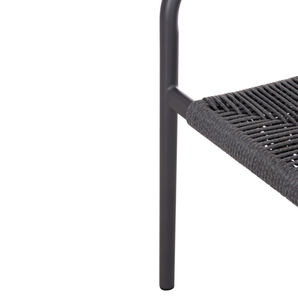 ΠΟΛΥΘΡΟΝΑ ΑΛΟΥΜΙΝΙΟΥ LUCCI HM6266.01 ΣΚΟΥΡΟ ΓΚΡΙ ΣΚΕΛΕΤΟΣ & P.E.RATTAN 58x56x79Υεκ