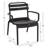 ΠΟΛΥΘΡΟΝΑ ΠΟΛΥΠΡΟΠΥΛΕΝΙΟΥ KORVER HM6333.02 ΜΑΥΡΗ 48x67x75Υεκ.