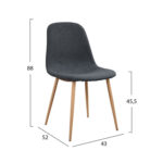 ΣΕΤ ΤΡΑΠΕΖΑΡΙΑΣ 5ΤΜΧ KELVIN HM21116 ΤΡΑΠΕΖΙ ΜΕ ΚΑΡΕΚΛΕΣ ΜΕΤΑΛΛΙΚΕΣ ΜΕ ΥΦΑΣΜΑ