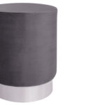 ΣΚΑΜΠΟ LEVY ΓΚΡΙ ΒΕΛΟΥΔΟ ΜΕ ΧΡΥΣΗ ΒΑΣΗ HM8408.01 Φ35x43Υ εκ.