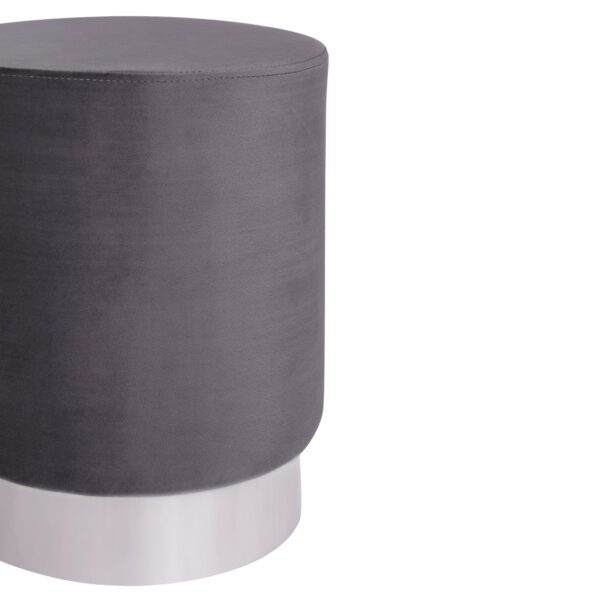 ΣΚΑΜΠΟ LEVY ΓΚΡΙ ΒΕΛΟΥΔΟ ΜΕ ΧΡΥΣΗ ΒΑΣΗ HM8408.01 Φ35x43Υ εκ.