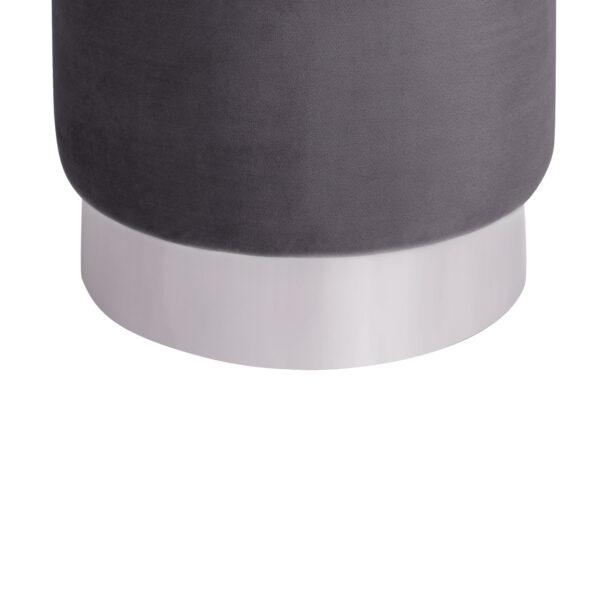 ΣΚΑΜΠΟ LEVY ΓΚΡΙ ΒΕΛΟΥΔΟ ΜΕ ΧΡΥΣΗ ΒΑΣΗ HM8408.01 Φ35x43Υ εκ.