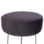 ΣΚΑΜΠΟ KARLO ΓΚΡΙ ΒΕΛΟΥΔΟ ΜΕ ΑΣΗΜΙ ΒΑΣΗ HM8411.01 Φ36x38Υ εκ.