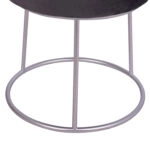 ΣΚΑΜΠΟ KARLO ΓΚΡΙ ΒΕΛΟΥΔΟ ΜΕ ΑΣΗΜΙ ΒΑΣΗ HM8411.01 Φ36x38Υ εκ.