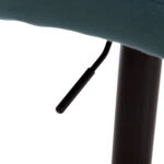 ΣΚΑΜΠΩ ΜΠΑΡ DIANA HM202.18 ΒΕΛΟΥΔΟ ΤΙΡΚΟΥΑΖ & ΜΑΥΡΟ ΜΑΤ ΣΚΕΛΕΤΟ 44x40x110εκ