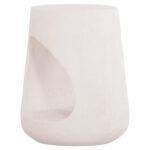 ΣΚΑΜΠΟ ΣΤΡΟΓΓΥΛΟ ΣΕΙΡΑ SANTORINI HM18056 ΠΟΛΥΡΗΤΙΝΗ ΣΕ ΥΠΟΛΕΥΚΟ ΧΡΩΜΑ Φ38x47Yεκ.