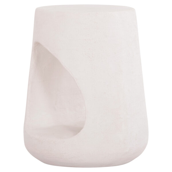 ΣΚΑΜΠΟ ΣΤΡΟΓΓΥΛΟ ΣΕΙΡΑ SANTORINI HM18056 ΠΟΛΥΡΗΤΙΝΗ ΣΕ ΥΠΟΛΕΥΚΟ ΧΡΩΜΑ Φ38x47Yεκ.