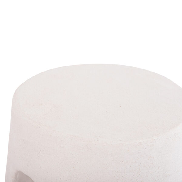 ΣΚΑΜΠΟ ΣΤΡΟΓΓΥΛΟ ΣΕΙΡΑ SANTORINI HM18056 ΠΟΛΥΡΗΤΙΝΗ ΣΕ ΥΠΟΛΕΥΚΟ ΧΡΩΜΑ Φ38x47Yεκ.