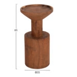 ΤΡΑΠΕΖΙ ΒΟΗΘΗΤΙΚΟ BERMAL HM9889.11 ΜΑΣΙΦ ΞΥΛΟ SUAR ΣΕ ΦΥΣΙΚΟ Φ35x65Υεκ.