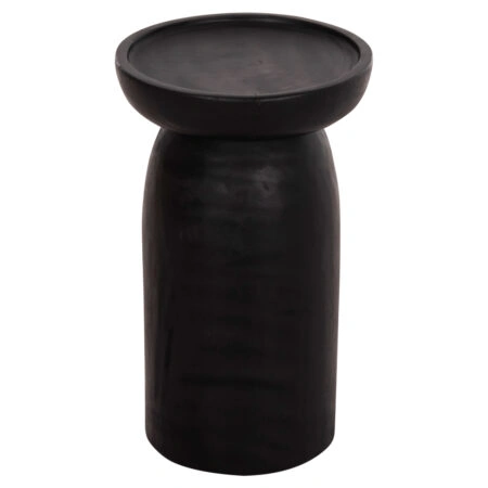 ΤΡΑΠΕΖΙ ΒΟΗΘΗΤΙΚΟ LOKI HM9899.12 ΜΑΣΙΦ ΞΥΛΟ SUAR ΣΕ ΜΑΥΡΟ Φ30x50Υεκ.