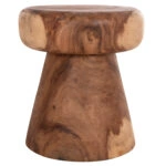 ΤΡΑΠΕΖΙ ΒΟΗΘΗΤΙΚΟ ΣΤΡΟΓΓΥΛΟ CUPRE HM9793.11 ΜΑΣΙΦ ΞΥΛΟ SUAR-ΦΥΣΙΚΟ Φ40x45Υεκ.