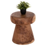 ΤΡΑΠΕΖΙ ΒΟΗΘΗΤΙΚΟ ΣΤΡΟΓΓΥΛΟ CUPRE HM9793.11 ΜΑΣΙΦ ΞΥΛΟ SUAR-ΦΥΣΙΚΟ Φ40x45Υεκ.