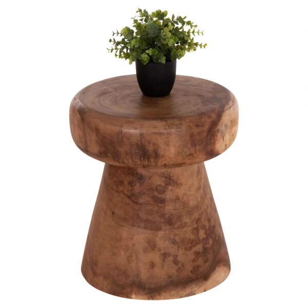 ΤΡΑΠΕΖΙ ΒΟΗΘΗΤΙΚΟ ΣΤΡΟΓΓΥΛΟ CUPRE HM9793.11 ΜΑΣΙΦ ΞΥΛΟ SUAR-ΦΥΣΙΚΟ Φ40x45Υεκ.