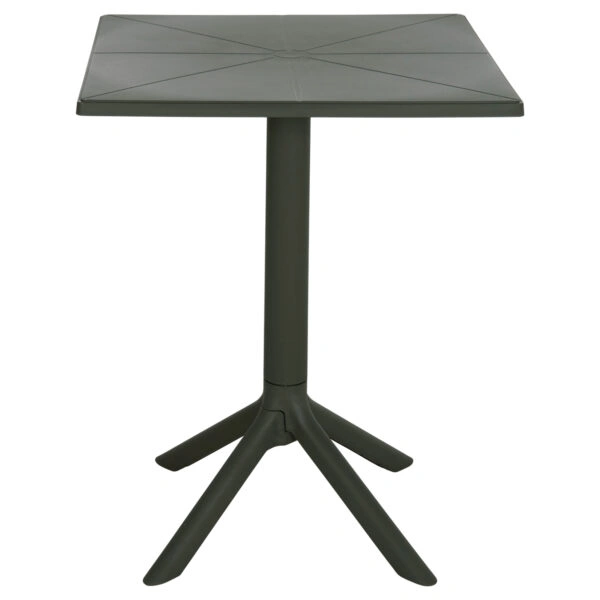 ΤΡΑΠΕΖΙ ΠΟΛΥΠΡΟΠΥΛΕΝΙΟΥ ΤΕΤΡΑΓΩΝΟ TERRIN HM6125.15 DARK OLIVE 60,5x60,5x76,5Υεκ.