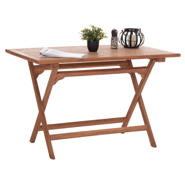 ΤΡΑΠΕΖΙ ΠΤΥΣΣΟΜΕΝΟ ΟΡΘΟΓΩΝΙΟ ERIS HM18117 ΞΥΛΟ TEAK--ΦΥΣΙΚΟ 120x70x76Υεκ.