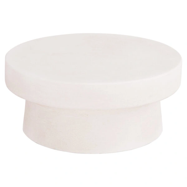 ΤΡΑΠΕΖΙ ΣΑΛΟΝΙΟΥ ΣΤΡΟΓΓΥΛΟ ΣΕΙΡΑ SANTORINI HM18050 MDF ΣΕ ΥΠΟΛΕΥΚΟ ΧΡΩΜΑ Φ80x35Υεκ.