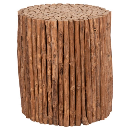 ΤΡΑΠΕΖΙ ΣΑΛΟΝΙΟΥ ΣΤΡΟΓΓΥΛΟ DRIFTER HM4443 DRIFTWOOD ΣΕ ΦΥΣΙΚΟ ΧΡΩΜΑ Φ36x40Υεκ