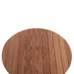 ΤΡΑΠΕΖΙ ΣΚΗΝΟΘΕΤΗ ΣΤΡΟΓΓΥΛΟ HEIDEL HM18120 ΞΥΛΟ TEAK--ΦΥΣΙΚΟ Φ60x75Υεκ.
