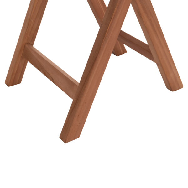 ΤΡΑΠΕΖΙ ΣΚΗΝΟΘΕΤΗ ΣΤΡΟΓΓΥΛΟ HEIDEL HM18120 ΞΥΛΟ TEAK--ΦΥΣΙΚΟ Φ60x75Υεκ.