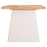 ΤΡΑΠΕΖΙ ΣΕΙΡΑ SANTORINI HM18042 ΤΟΠ ΞΥΛΟ ΕΛΑΤΟΥ-ΠΟΔΙΑ MDF ΥΠΟΛΕΥΚΑ 179x90x75Υεκ.