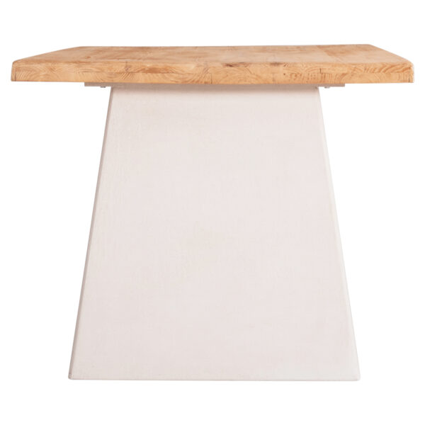 ΤΡΑΠΕΖΙ ΣΕΙΡΑ SANTORINI HM18042 ΤΟΠ ΞΥΛΟ ΕΛΑΤΟΥ-ΠΟΔΙΑ MDF ΥΠΟΛΕΥΚΑ 179x90x75Υεκ.