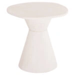 ΤΡΑΠΕΖΙ ΤΡΑΠΕΖΑΡΙΑΣ ΣΤΡΟΓΓΥΛΟ ΣΕΙΡΑ SANTORINI HM18055 MDF ΥΠΟΛΕΥΚΟ ΧΡΩΜΑ Φ77x76Υεκ.