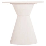 ΤΡΑΠΕΖΙ ΤΡΑΠΕΖΑΡΙΑΣ ΣΤΡΟΓΓΥΛΟ ΣΕΙΡΑ SANTORINI HM18055 MDF ΥΠΟΛΕΥΚΟ ΧΡΩΜΑ Φ77x76Υεκ.