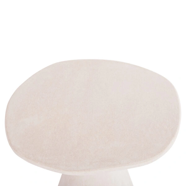 ΤΡΑΠΕΖΙ ΤΡΑΠΕΖΑΡΙΑΣ ΣΤΡΟΓΓΥΛΟ ΣΕΙΡΑ SANTORINI HM18055 MDF ΥΠΟΛΕΥΚΟ ΧΡΩΜΑ Φ77x76Υεκ.