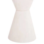 ΤΡΑΠΕΖΙ ΤΡΑΠΕΖΑΡΙΑΣ ΣΤΡΟΓΓΥΛΟ ΣΕΙΡΑ SANTORINI HM18055 MDF ΥΠΟΛΕΥΚΟ ΧΡΩΜΑ Φ77x76Υεκ.