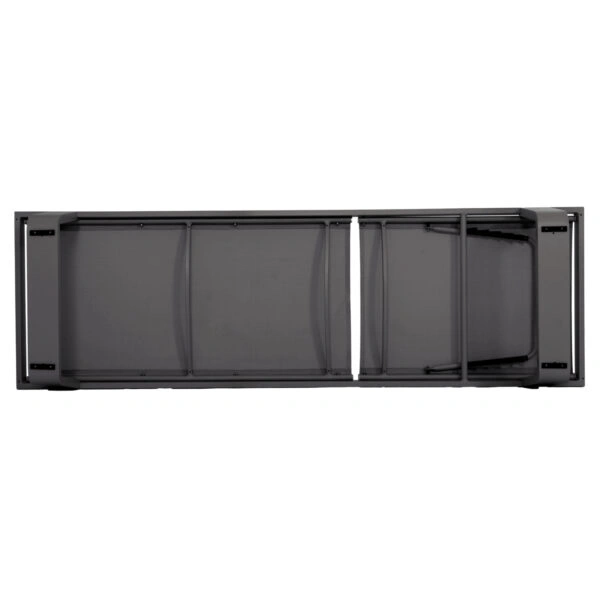 ΞΑΠΛΩΣΤΡΑ ΑΛΟΥΜΙΝΙΟΥ ΜΕ ΥΦΑΣΜΑ TESLIN RICKON HM6292.01 ΣΕ ΓΚΡΙ 198x61,5x97Υεκ.