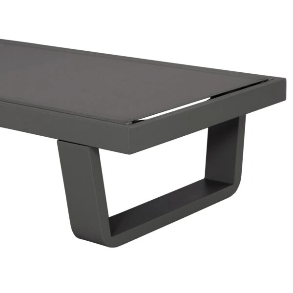 ΞΑΠΛΩΣΤΡΑ ΑΛΟΥΜΙΝΙΟΥ ΜΕ ΥΦΑΣΜΑ TESLIN RICKON HM6292.01 ΣΕ ΓΚΡΙ 198x61,5x97Υεκ.