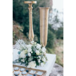 FLORES ΒΑΖΟ 13x13x65 ΑΛΟΥΜΙΝΙΟ ΧΡΥΣΟ