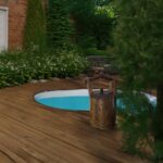 Artekko Καφέ Δοχείο με Καπάκι και Χερούλι από Κορμό Δέντρου (30x32x50)cm