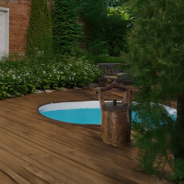 Artekko Καφέ Δοχείο με Καπάκι και Χερούλι από Κορμό Δέντρου (30x32x50)cm