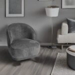 Artekko Cloud Γκρι Υφασμάτινη Πολυθρόνα (78x81x74)cm