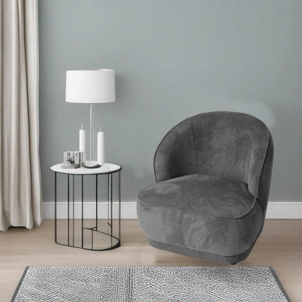 Artekko Cloud Γκρι Υφασμάτινη Πολυθρόνα (78x81x74)cm