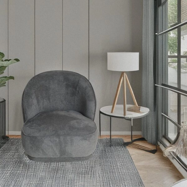 Artekko Cloud Γκρι Υφασμάτινη Πολυθρόνα (78x81x74)cm