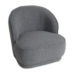 Artekko Cloud Γκρι Υφασμάτινη Μπουκλέ Πολυθρόνα (78x81x74)cm