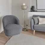 Artekko Cloud Γκρι Υφασμάτινη Μπουκλέ Πολυθρόνα (78x81x74)cm