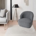 Artekko Cloud Γκρι Υφασμάτινη Μπουκλέ Πολυθρόνα (78x81x74)cm