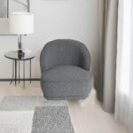 Artekko Cloud Γκρι Υφασμάτινη Μπουκλέ Πολυθρόνα (78x81x74)cm