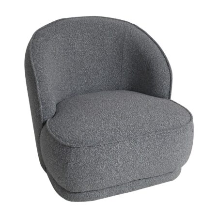 Artekko Cloud Γκρι Υφασμάτινη Μπουκλέ Πολυθρόνα (78x81x74)cm