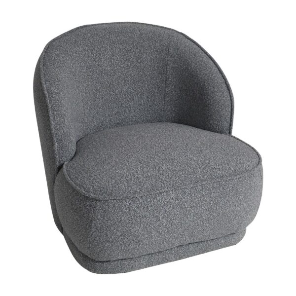 Artekko Cloud Γκρι Υφασμάτινη Μπουκλέ Πολυθρόνα (78x81x74)cm