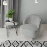 Artekko Cloud Μπεζ Υφασμάτινη Μπουκλέ Πολυθρόνα (78x81x74)cm